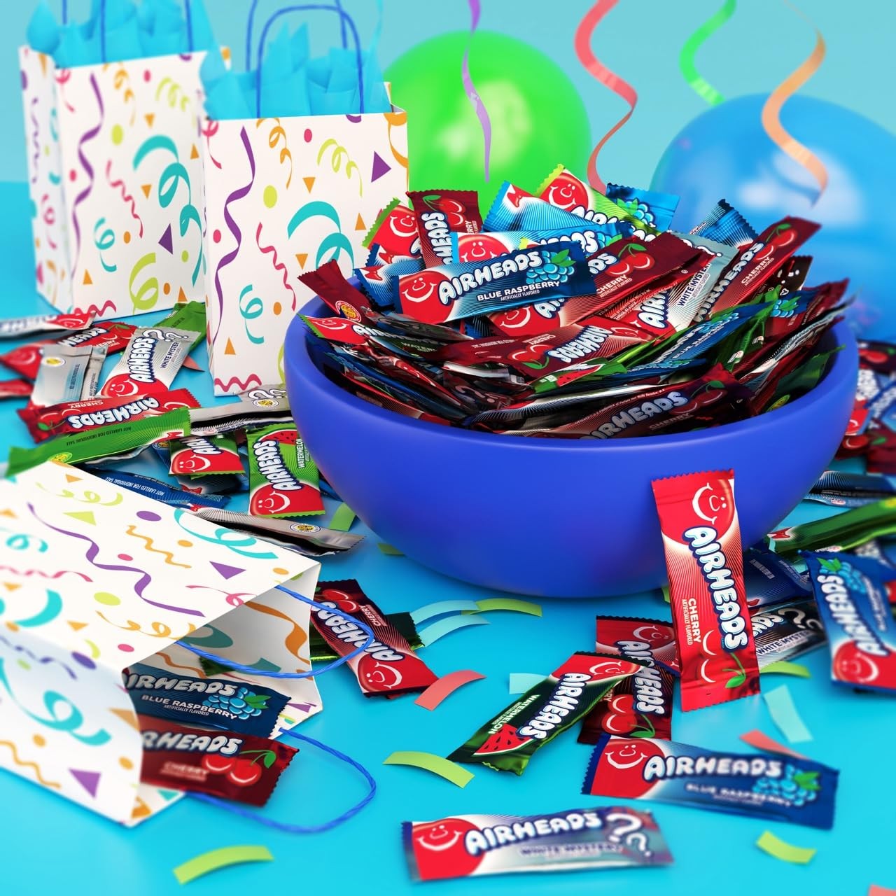 Assorted Blue White Sugar Candy 5 Pound Pack Grocery Item Perfetti Van Melle