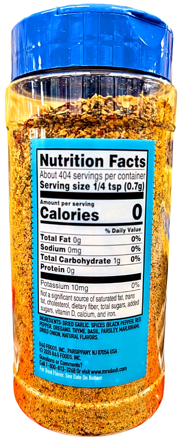 Mrs. Dash Garlic and Herb Seasoning 10 Oz