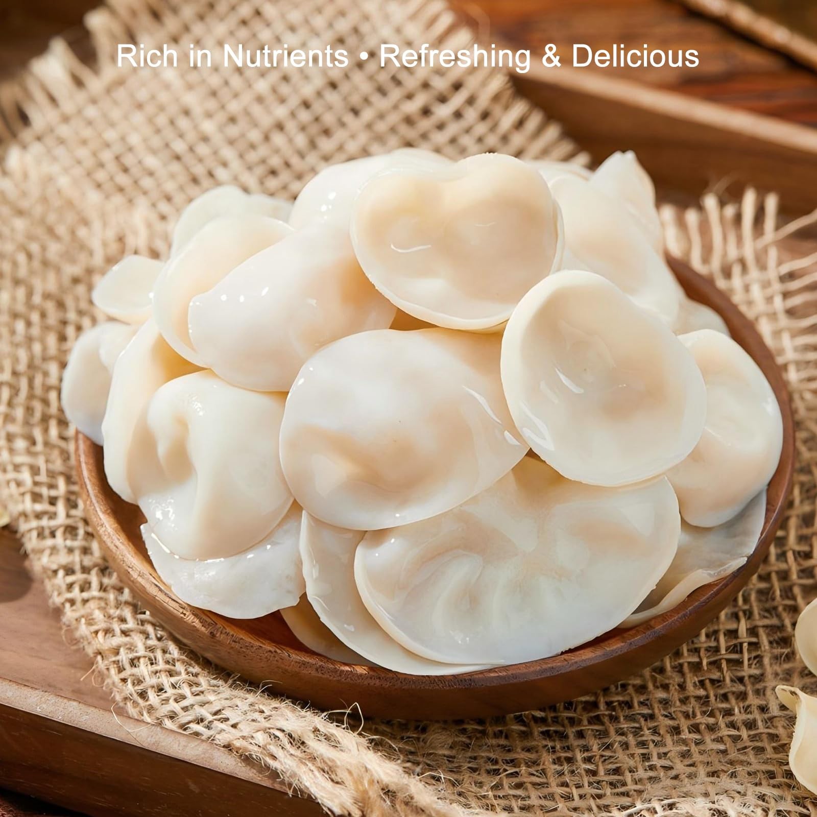 Dried White Wood Ear Mushrooms, 3.52Oz/100g Dried White Woodear Mushrooms, 白玉木耳