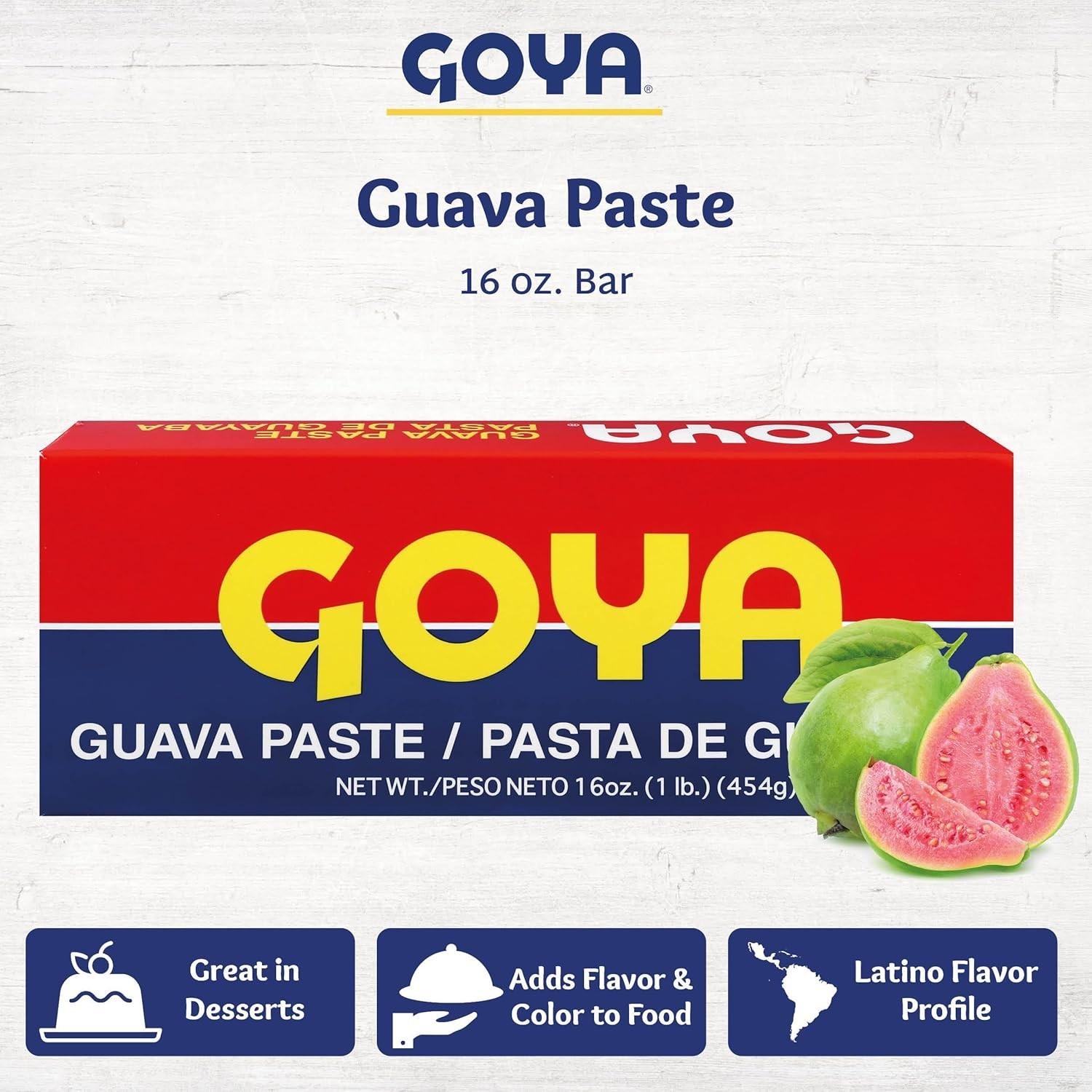 Guava Paste / Pasta De Guayaba 16 Oz 1 Lb, 454 G Bars 2 Pack by