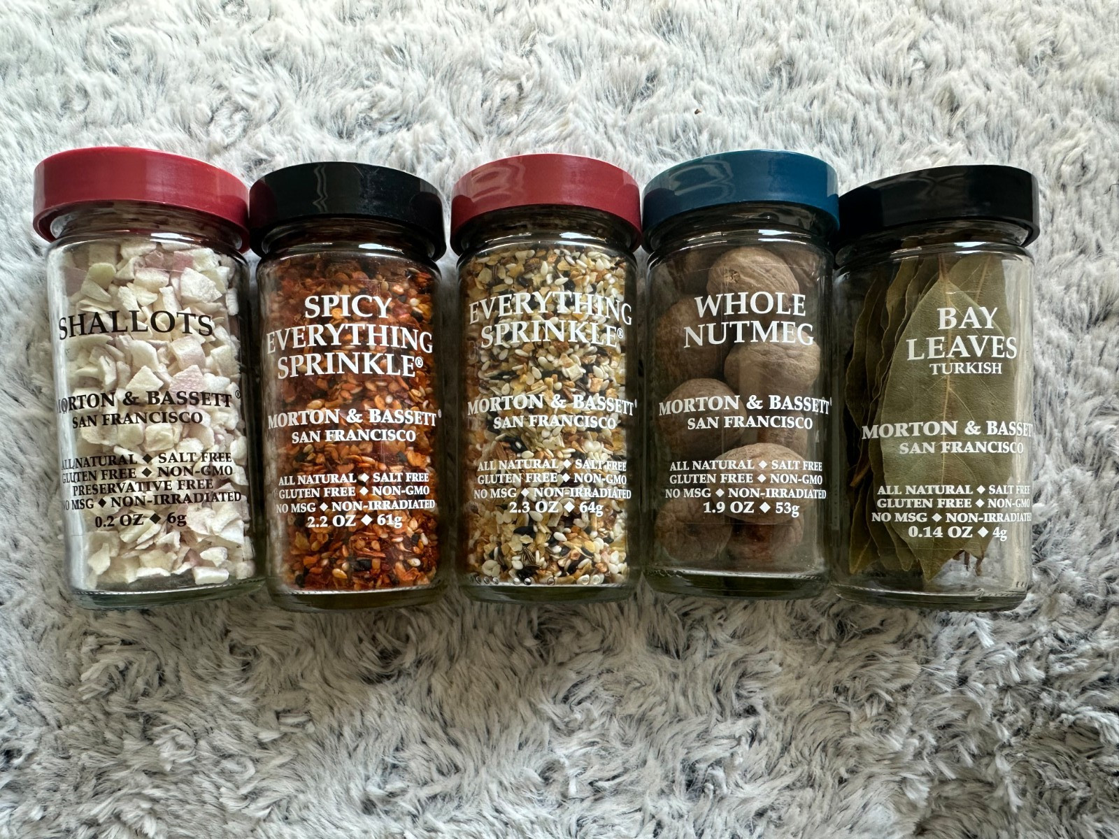 Morton & Bassett Gourmet Spice Lot Bay Leaves Nutmeg Shallots Everything Blend