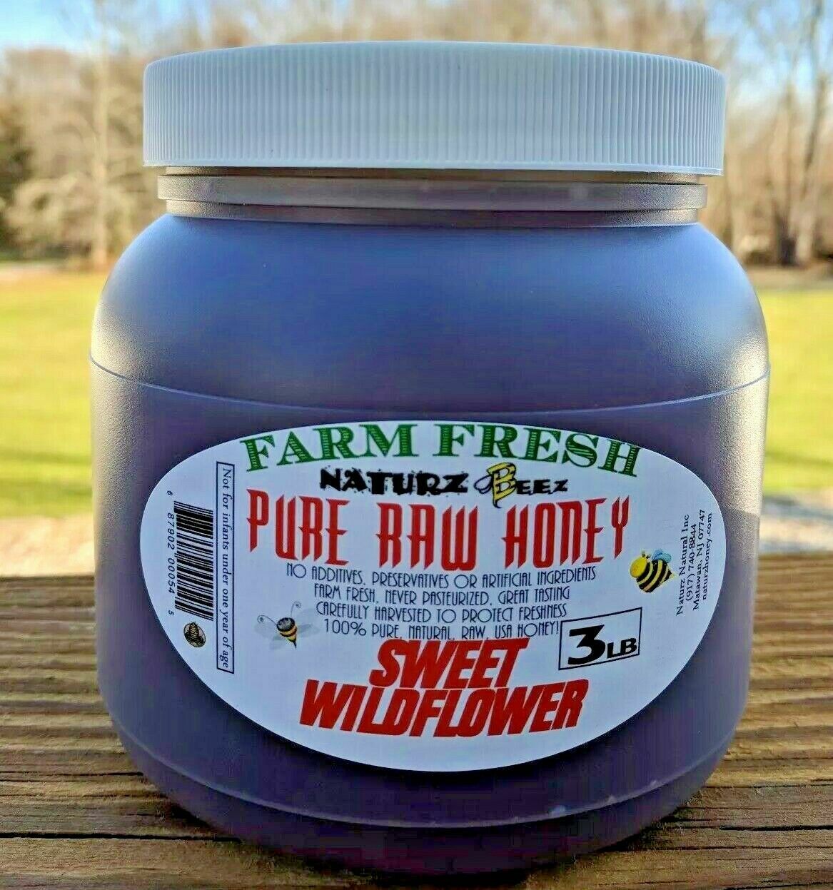 RAW HONEY SWEET WILDFLOWER 3LB / 1.36kg / 48oz 100% PURE