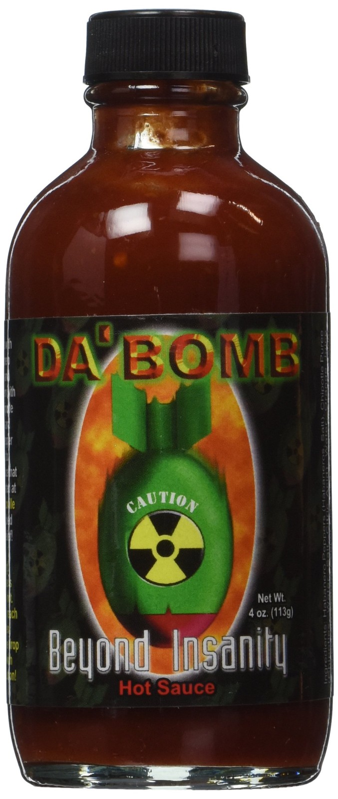 Da Bomb Beyond Insanity Hot Sauce, Bottle 4 Ounce (Pack of 1), Red