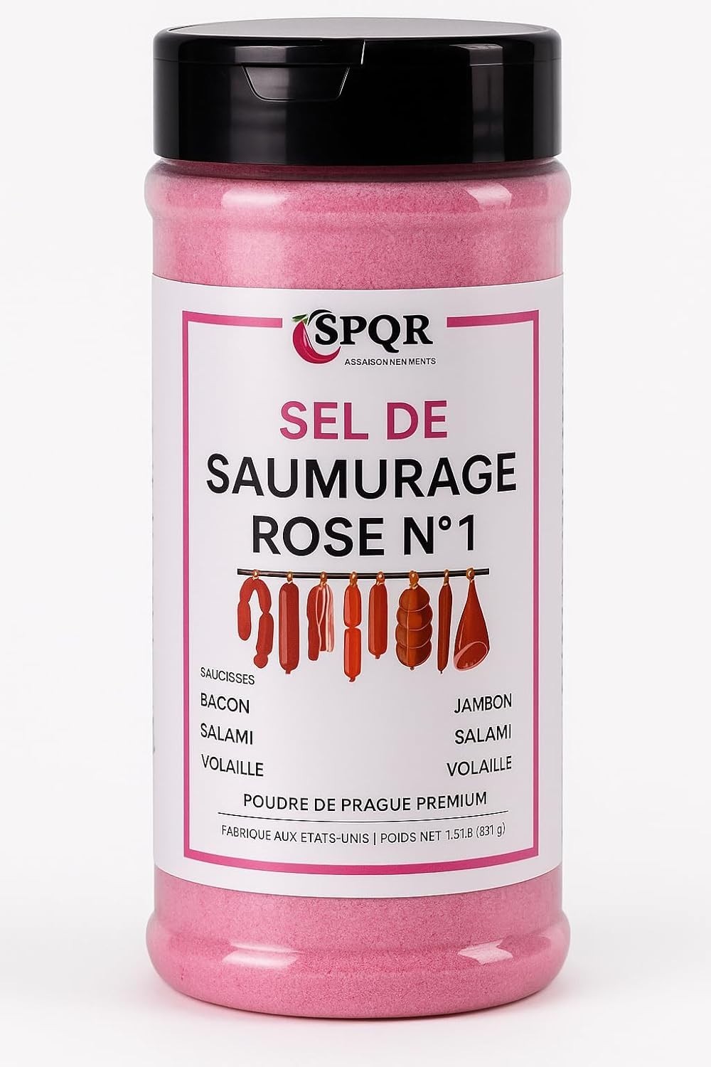 Curing Salt , Quick Cure Prague Powder 24 oz – Ideal for Sausages and Bacon