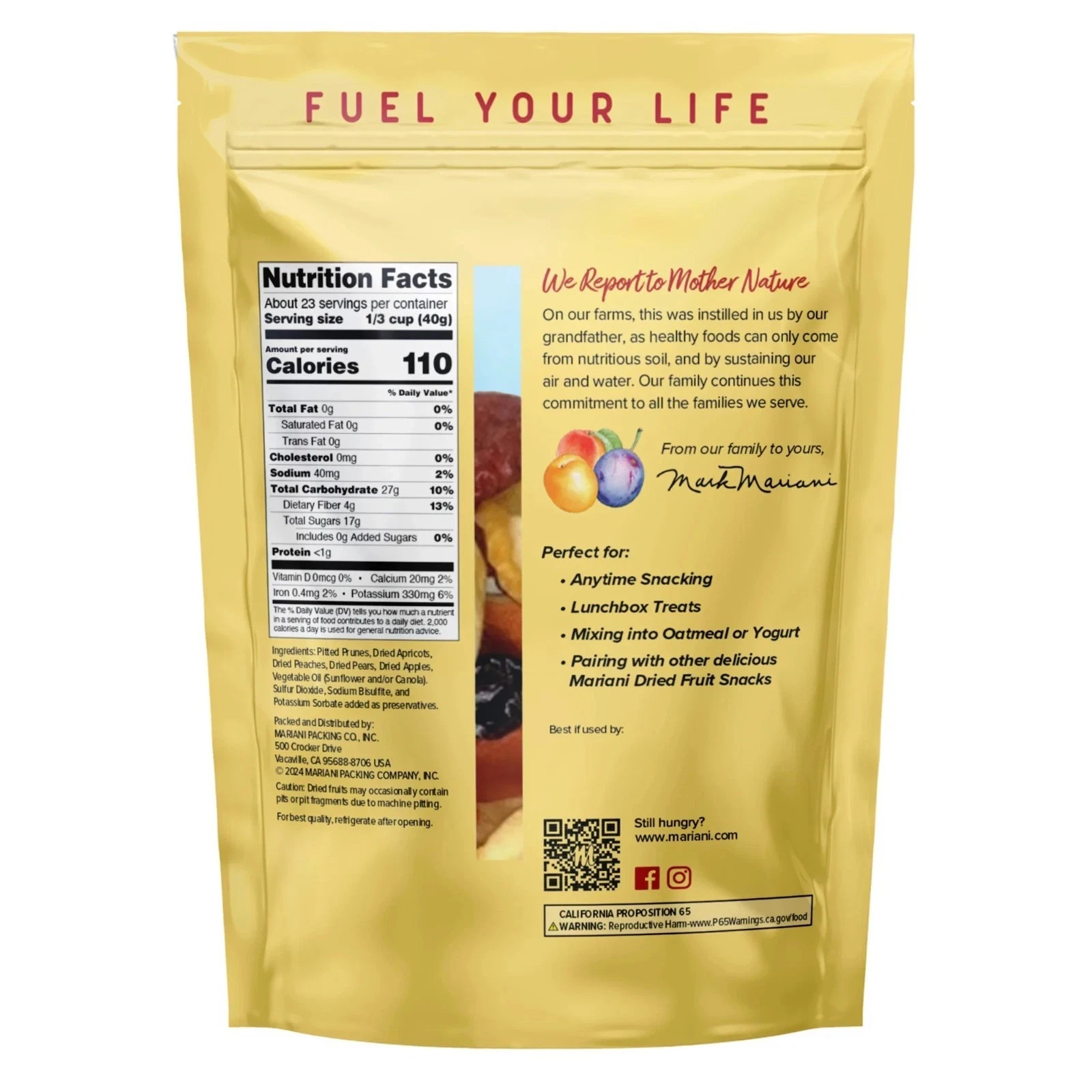 Mariani Mixed Fruit 32 oz. Brand New Item.