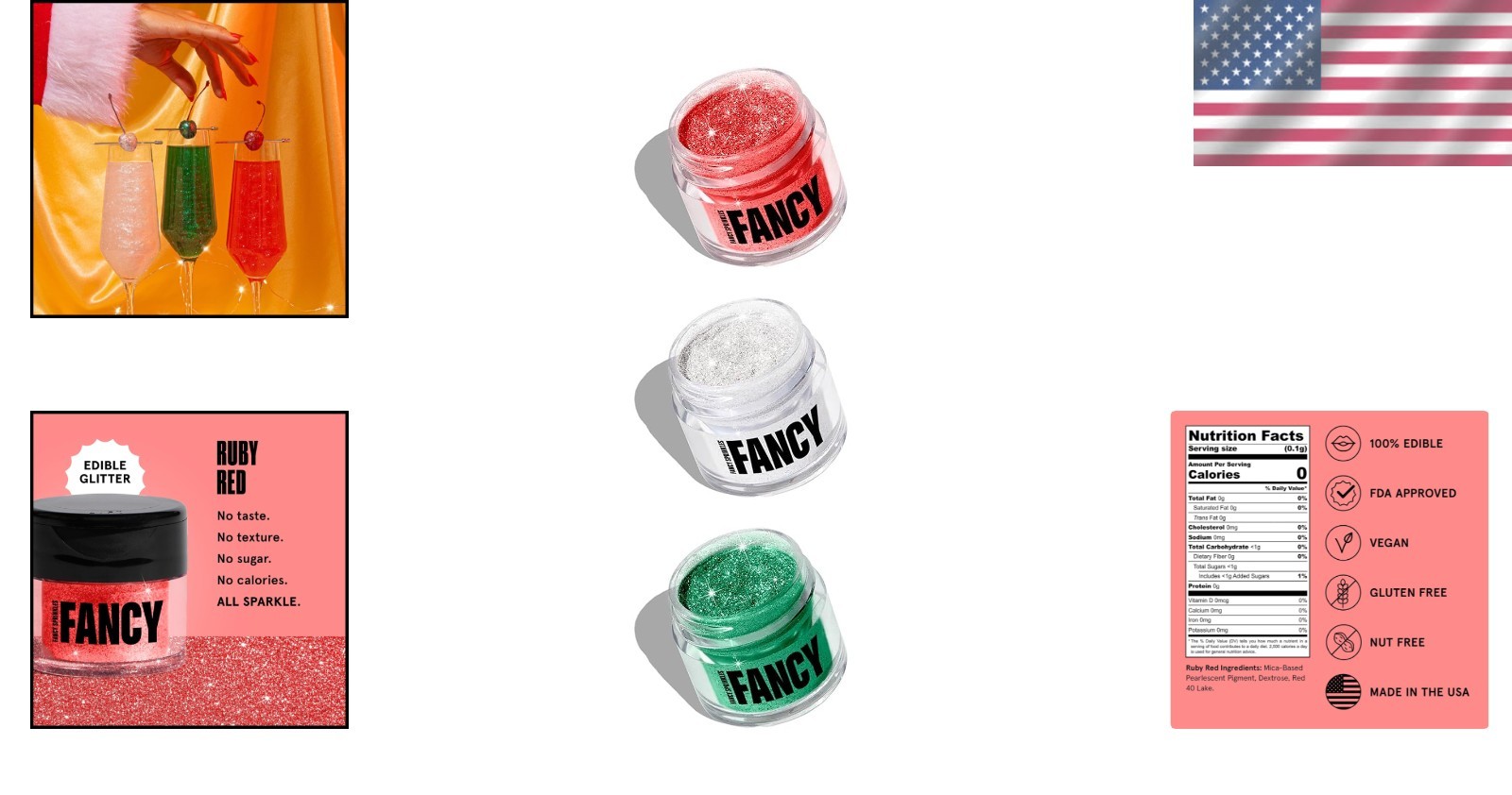 Ruby Red Diamond White Emerald Green