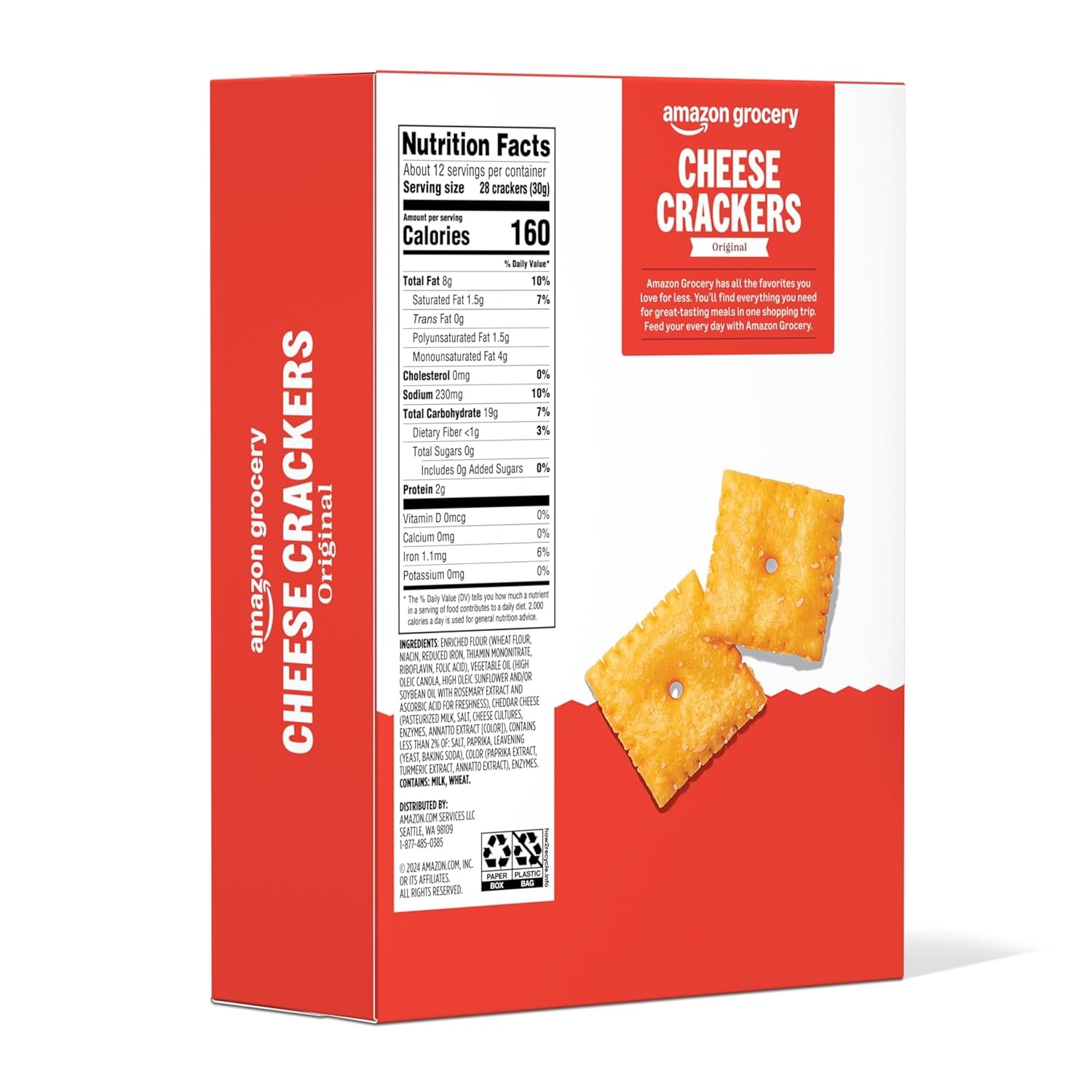 Cheese Snack Crackers Grocery 12.4 Oz