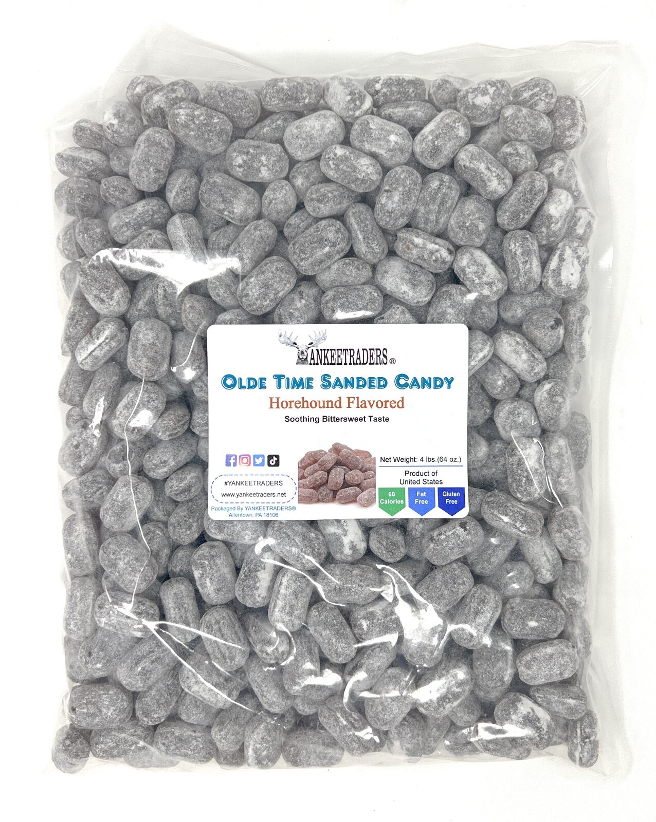 Olde Time Horehound Sanded Hard Candy, 4 lbs. ~ YANKEETRADERS® ~ FREE SHIPPING