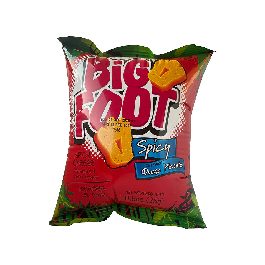 Big Foot Party Snack, Spicy Cheese, Pack of 12