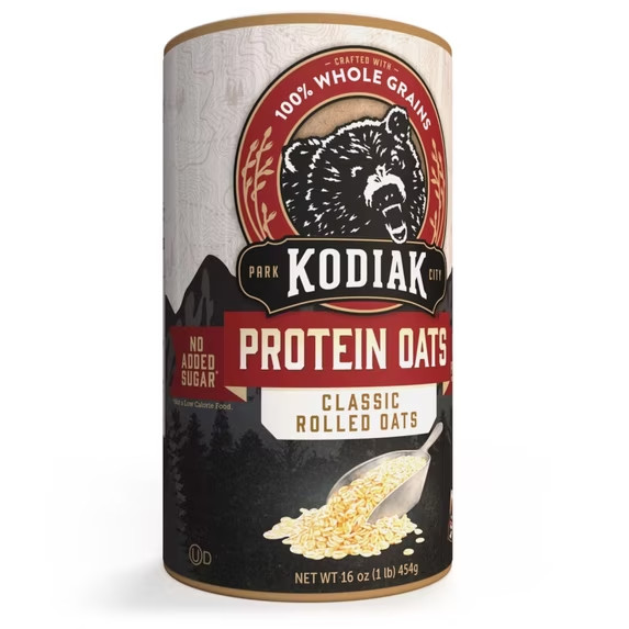 Kodiak Protein-Packed Classic Rolled Oats, 16 Oz Canister..