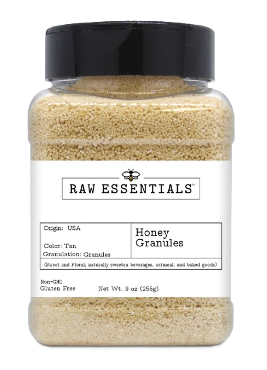 Honey Granules – Natural Sweetness for Oatmeal, Yogurt, Beverages, and Desser…