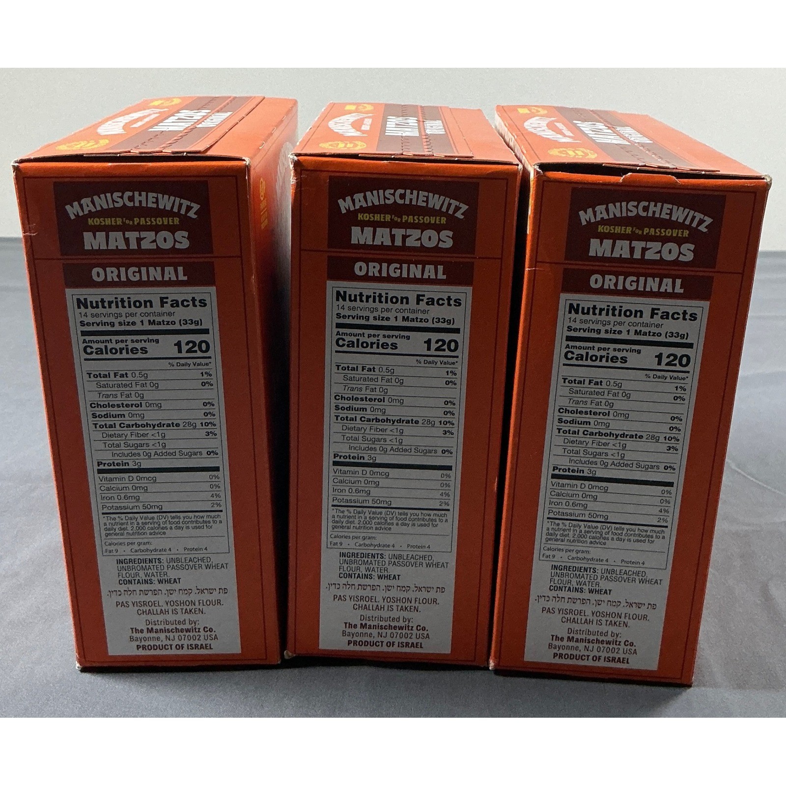 Manischewitz Original Matzos 16oz Passover Matzo Crackers Lot of 3 Boxes