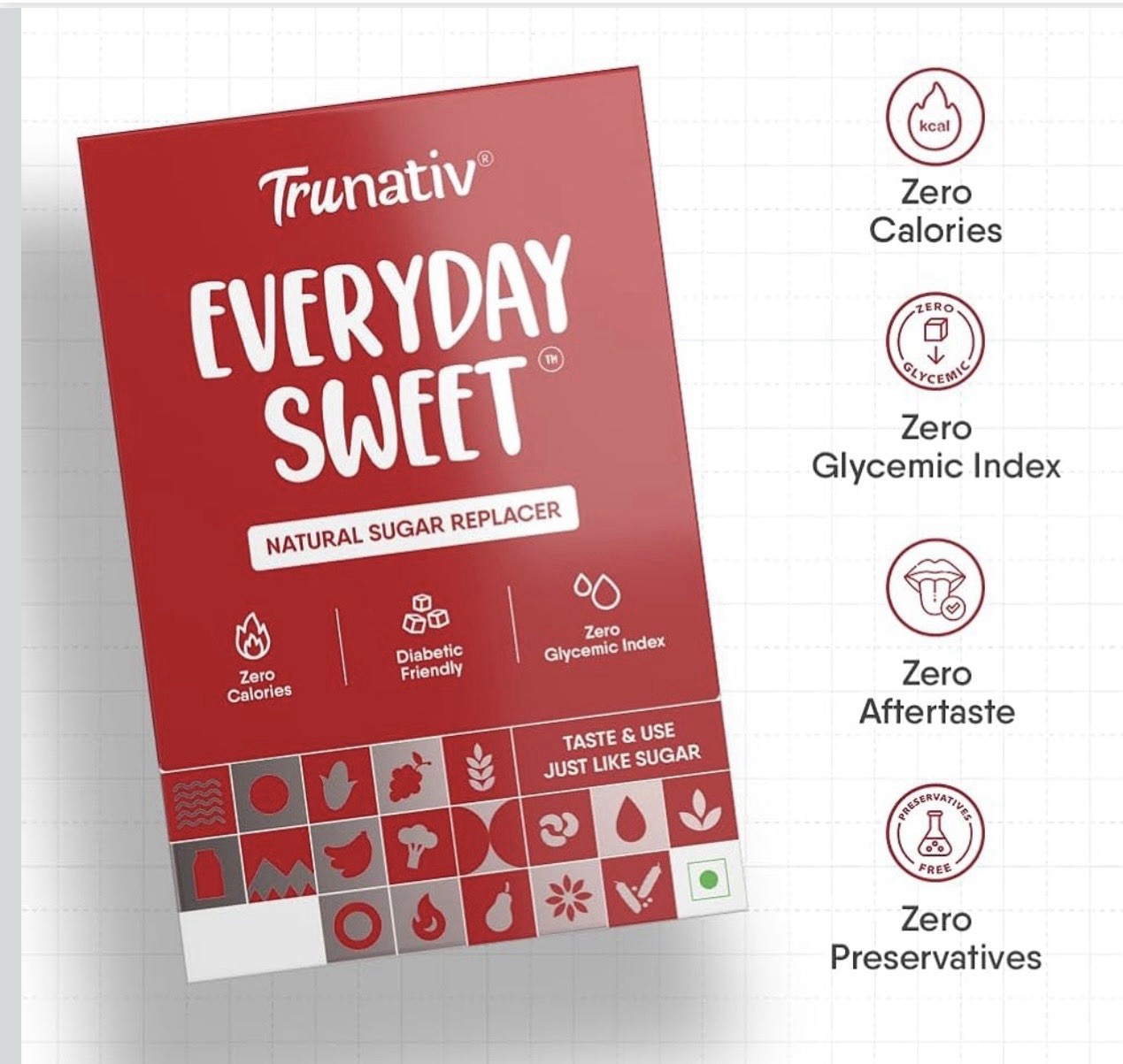 Trunativ Everyday Sweet | Monkfruit Sweetener Powder Loose Sugar Like Sweetener
