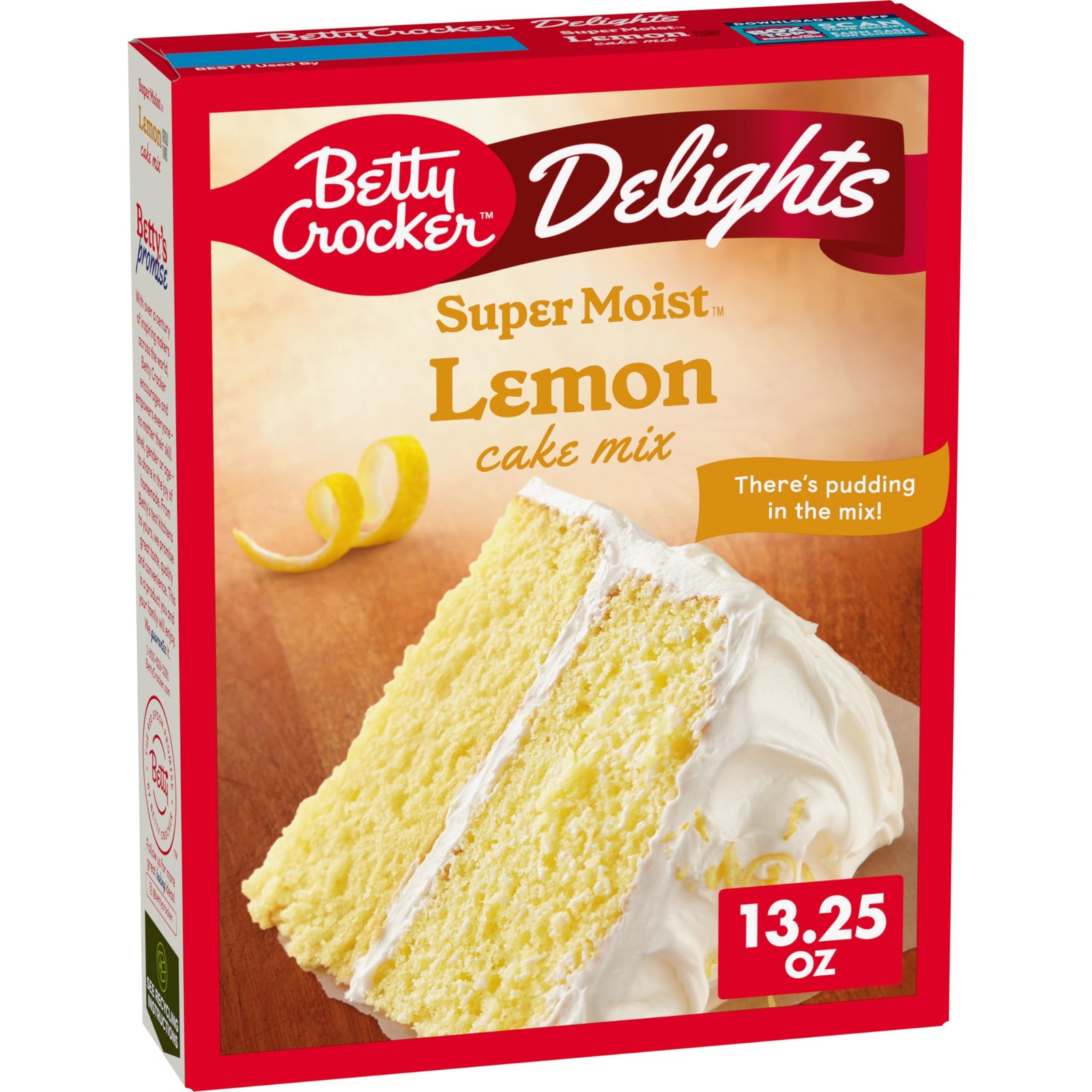 Betty Crocker Delights Super Moist Lemon Cake Mix, 13.25 Ounce (Pack of 1)