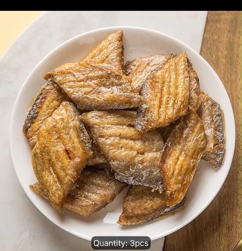 3pcs Ultra Crispy Fried Ribbonfish Snack 8.07oz Delicious & Flavorful With Plump