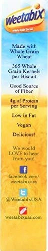 Weetabix Whole Grain Cereal Biscuits, Non-GMO, Heart Healthy, Kosher Vegan, 14oz