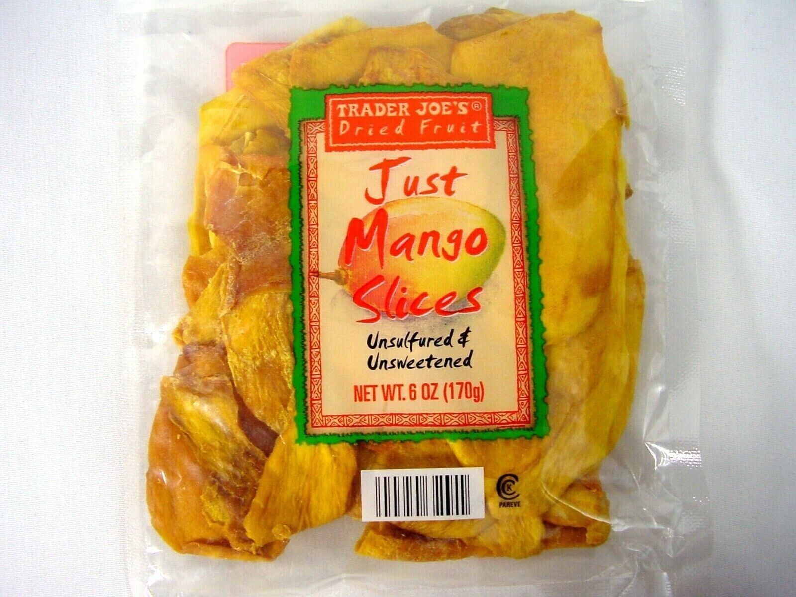 4 Packs Trader Joe’s Dried Fruit Just Mango Slices 6 oz Each Pack
