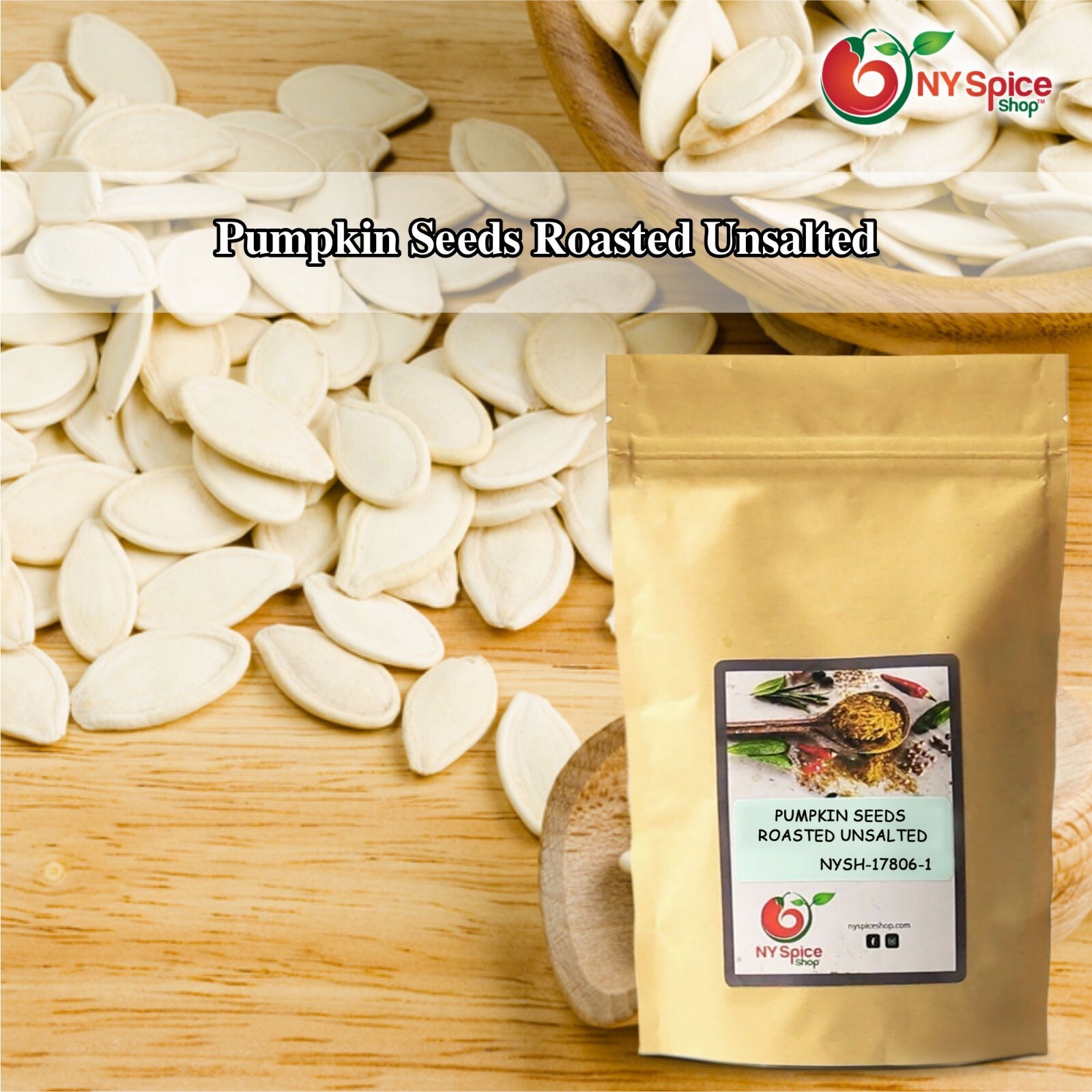Pumpkin Seeds Roasted & Unsalted in Shell Premium Quality Weight 4oz-5lb
