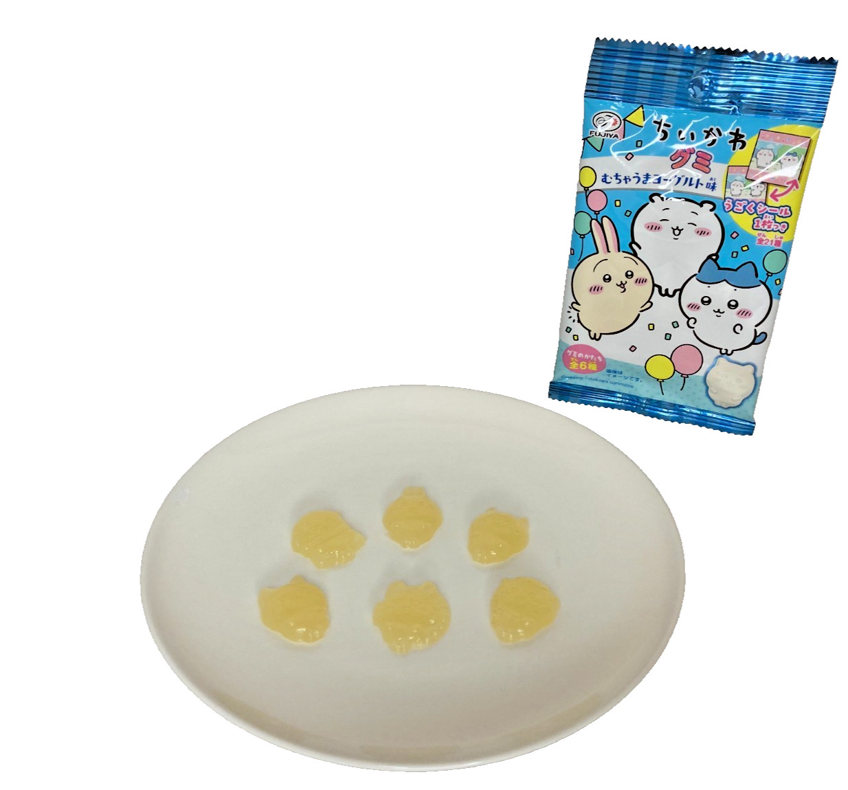 Japan Gummies Fujiya Chiikawa Gummy Super Tasty Yogurt Flavor 6 Pieces × 20 bags