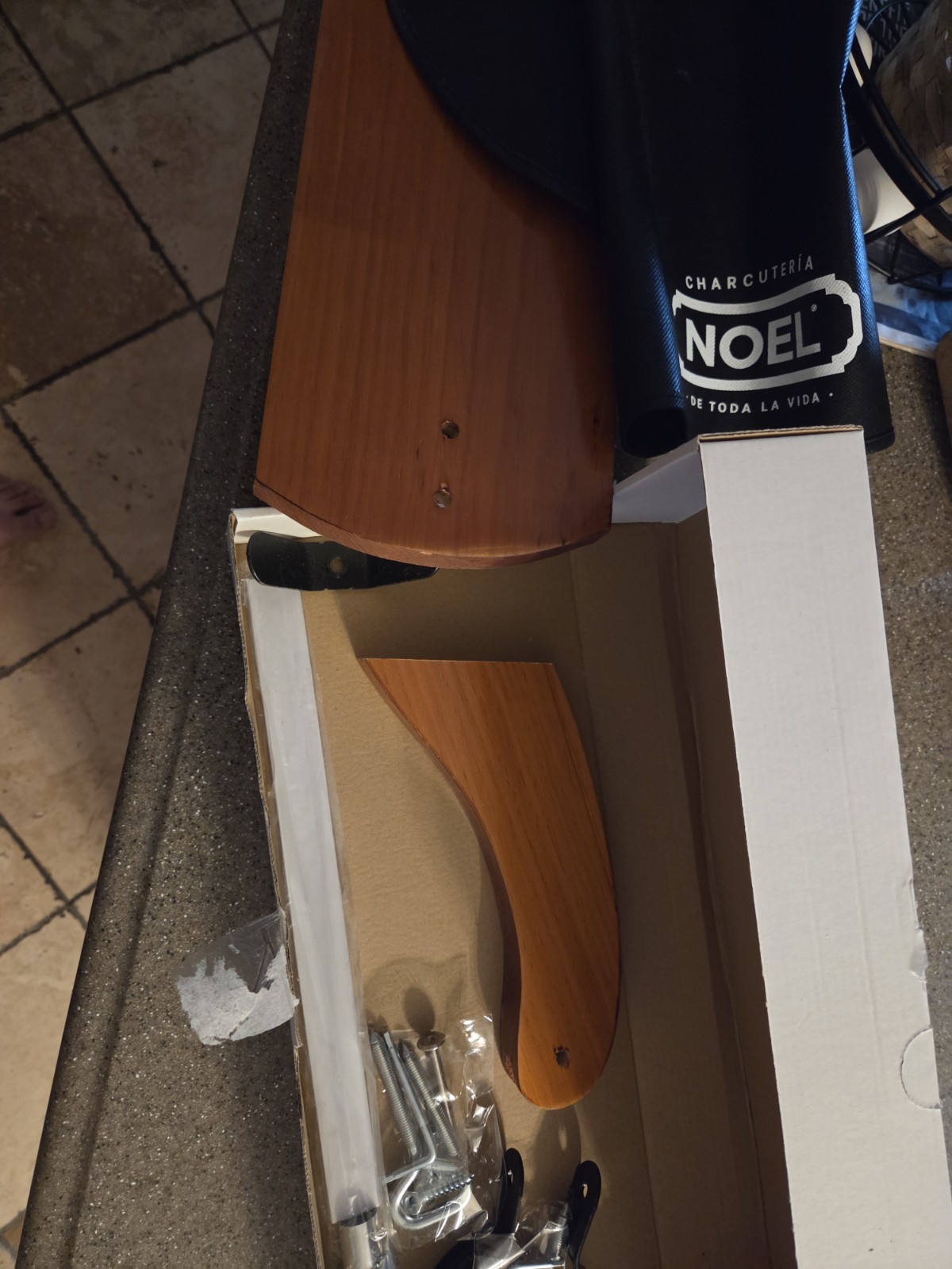 Noel Jamon Spanish Serrano Ham Stand & Knife Carving Kit Product of Spain