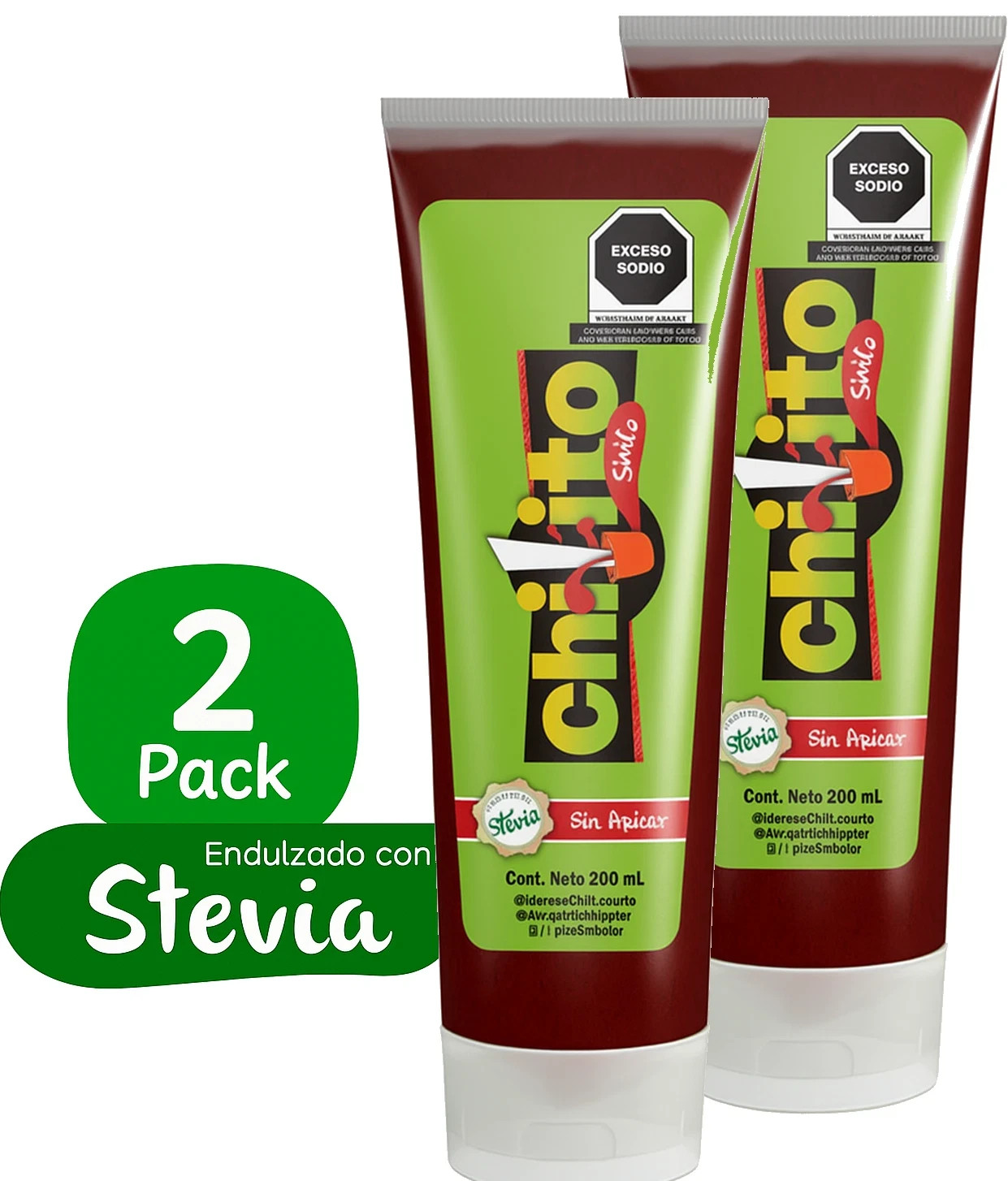 Sirilo Two pack Chilito 300 ml. Healthy chilito made with stevia.