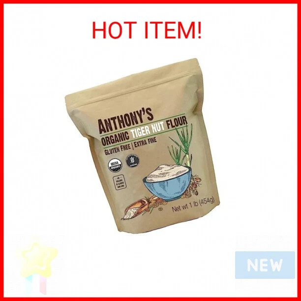 Anthony’s Organic Tiger Nut Flour, 1 lb, Gluten Free, Non GMO, Paleo Friendly