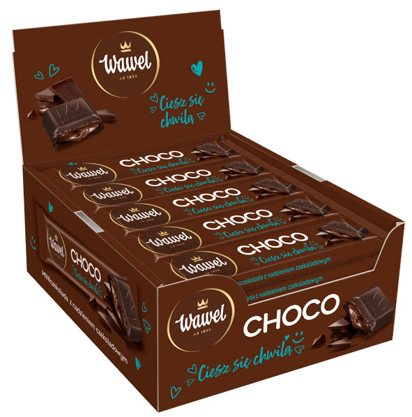 30 x WAWEL CHOCO filled bar BOX 40g x 30 / 1200g / 1.2kg