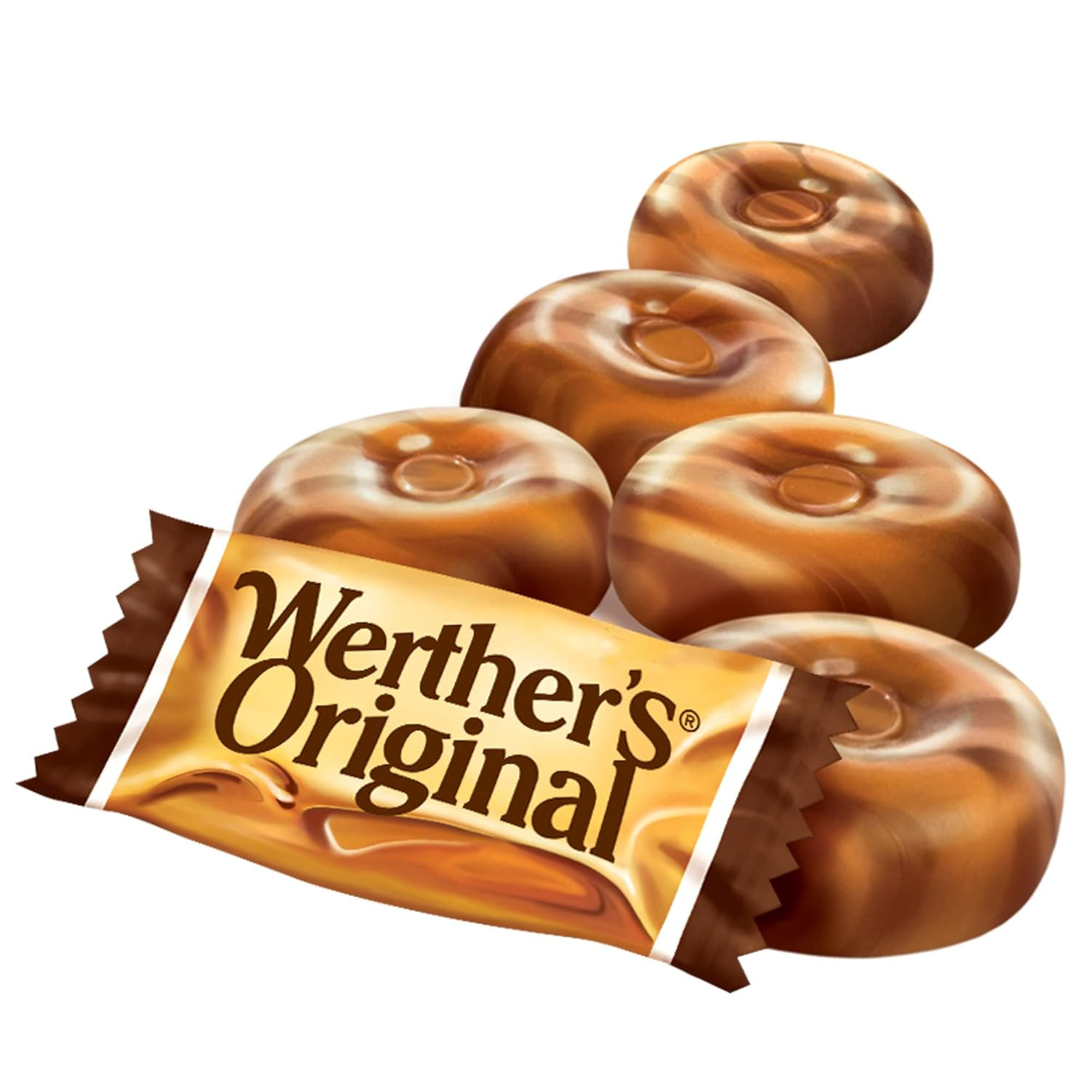 Hard Caramel Coffee Candy, 2.65 Oz Bags (Pack of 12)