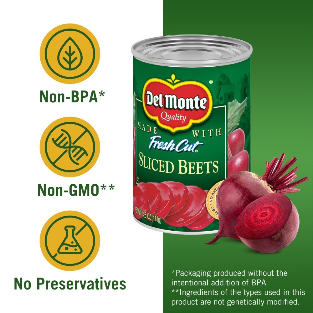 (12 pack) Monte Sliced Beets, Canned Vegetables, 14.5 oz Can