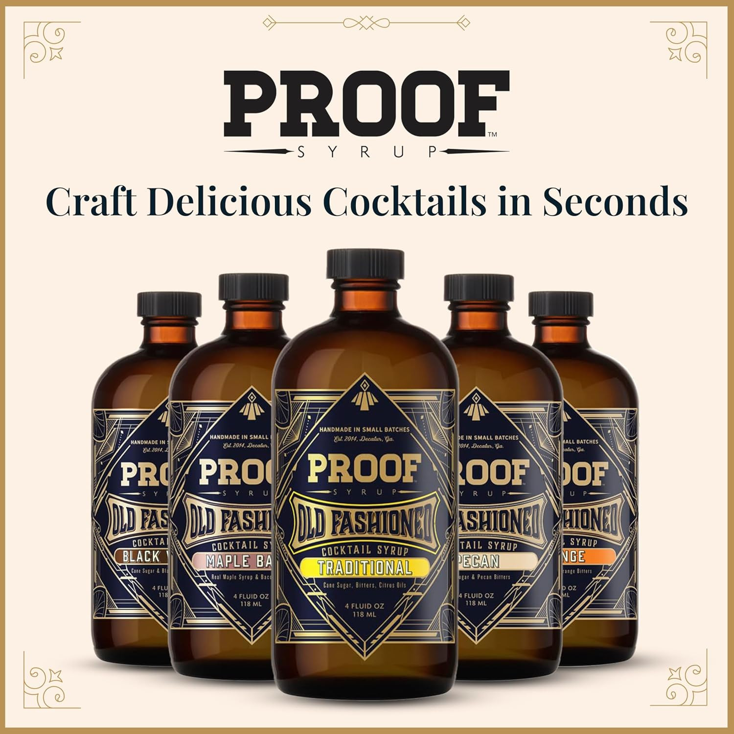 Proof Syrup – Old Fashioned Cocktail Mix – Made with Real Bitters & Cane Sugar
