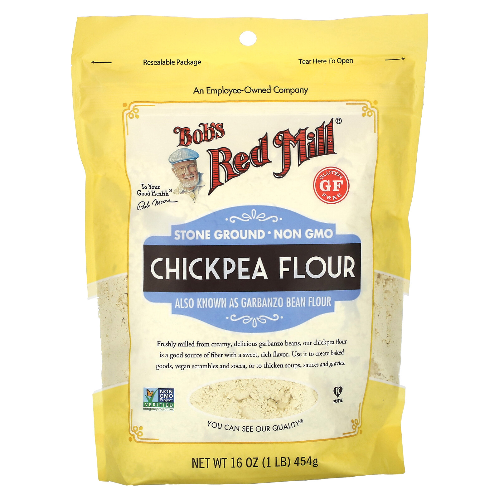 Chickpea Flour, Gluten Free, 1 lb (454 g)