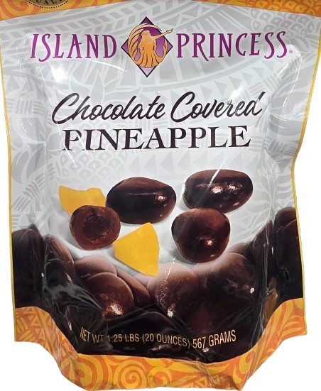 Island Princess CHOCOLATE COVERED PINEAPPLES 20 oz