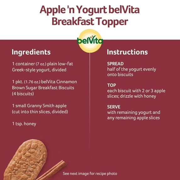 belVita Breakfast Bars Biscuits, Cinnamon Brown Sugar, Value Pack, 12 Packs