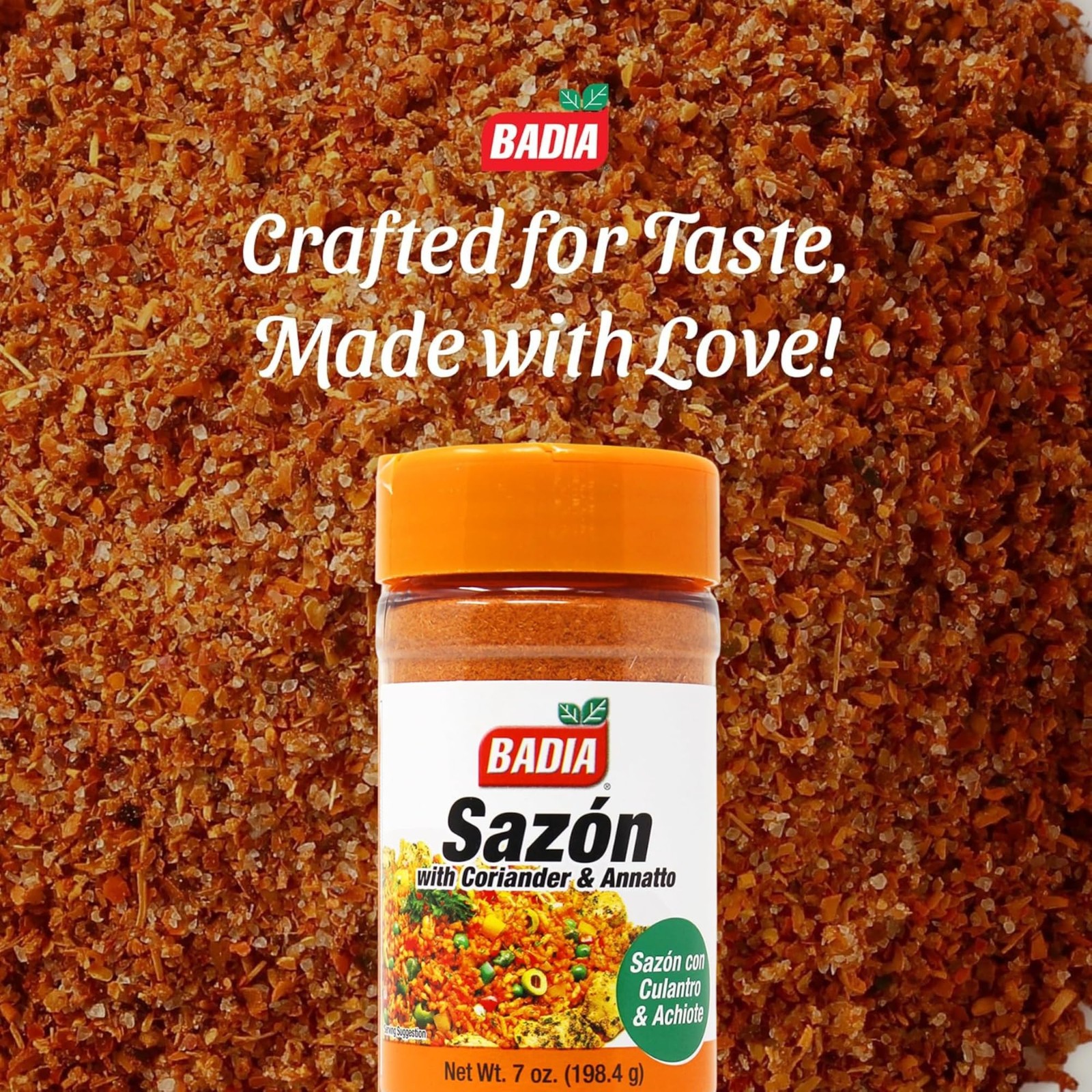 Badia Sazon with Coriander & Annatto Seasoning, 7 oz – 7 Ounce (Pack of 1)