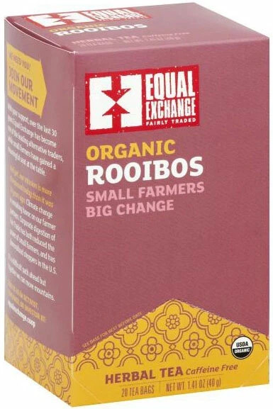 Equal Exchange Organic Rooibos Herbal Tea – 20 tea bags, Exp:10/2027