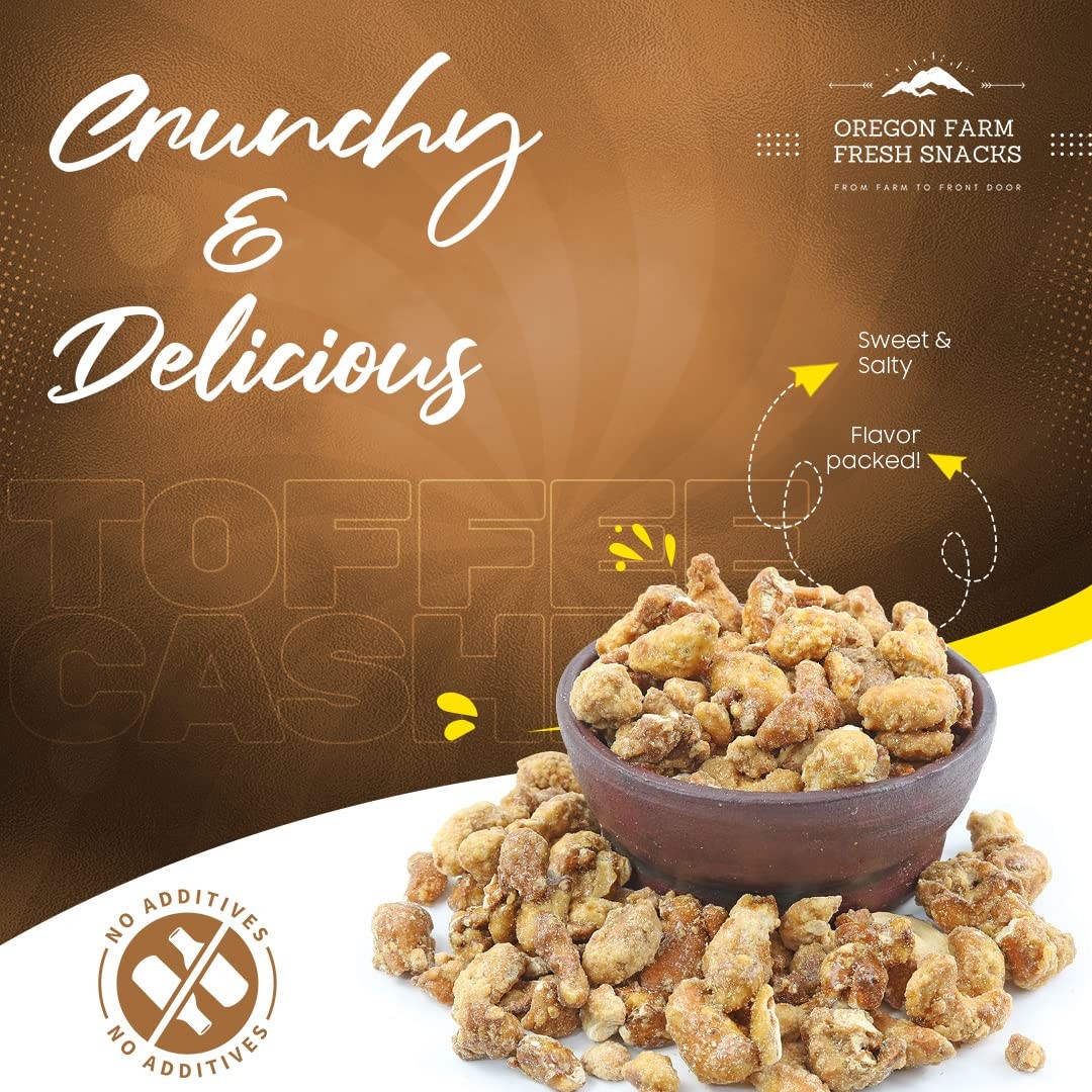 Butter Toffee Coated Cashew Nuts Oregon Farm Fresh Snacks Cashew Nuts Toffee