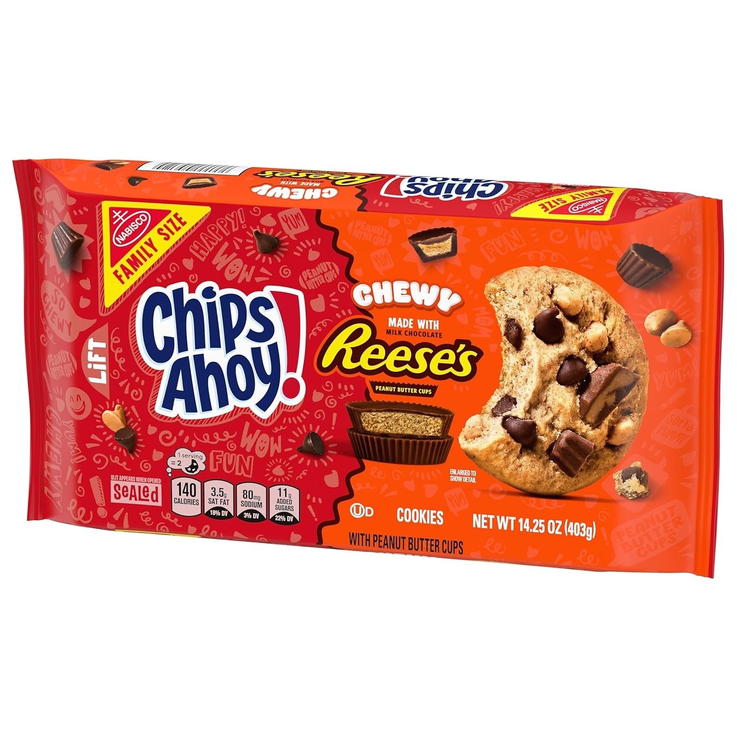 Delicious Chewy Chocolate Chip Cookies – Reese’s Peanut Butter Cups – 14.25 oz