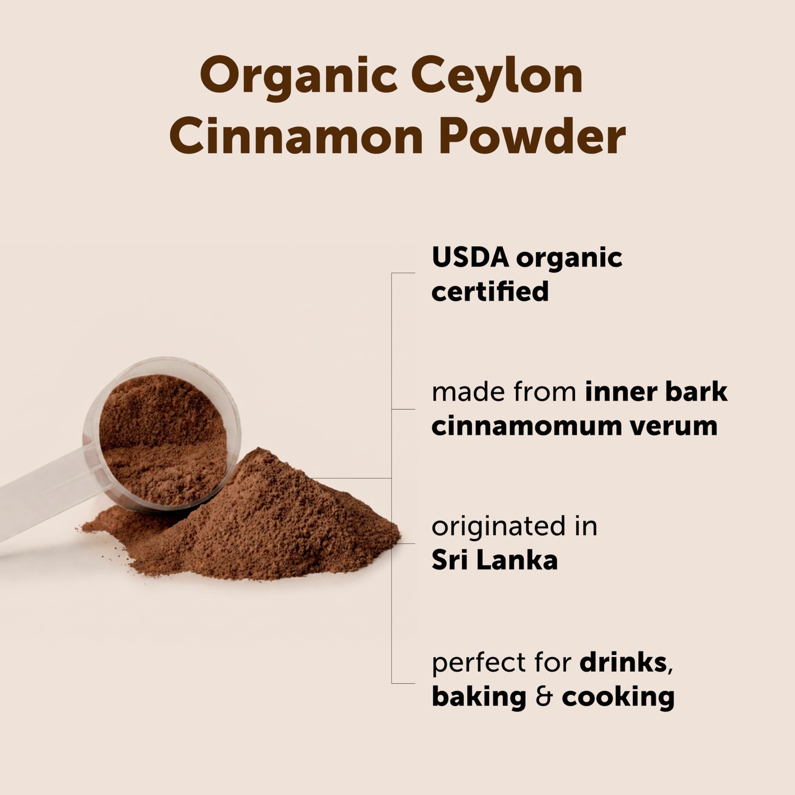 Micro Ingredients Organic Ceylon Cinnamon Powder, 8 oz | 8 Ounce (Pack of 1)