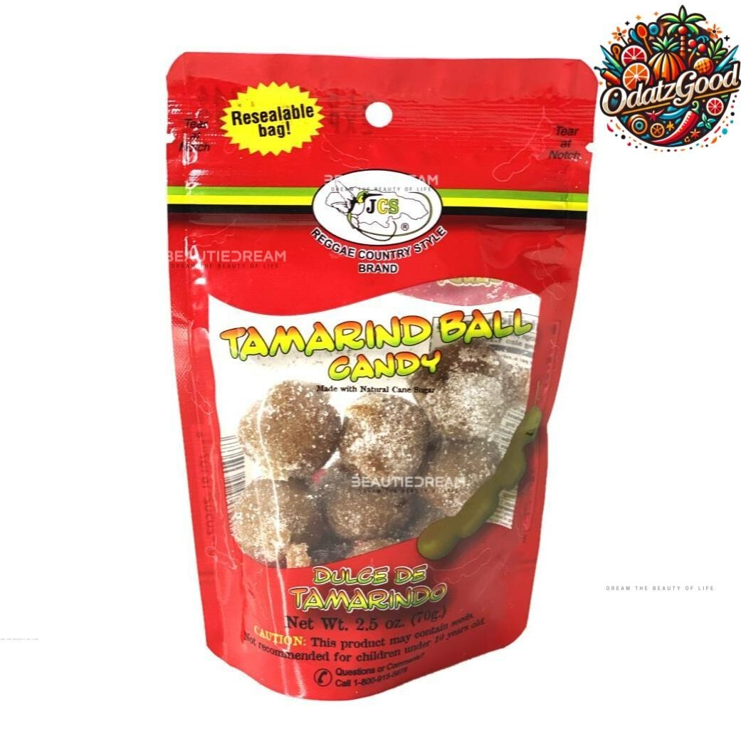 JCS Tamarind Ball | Sweet & Tangy Snack | Dulce de Tamarindo| 2.5 oz (70g)