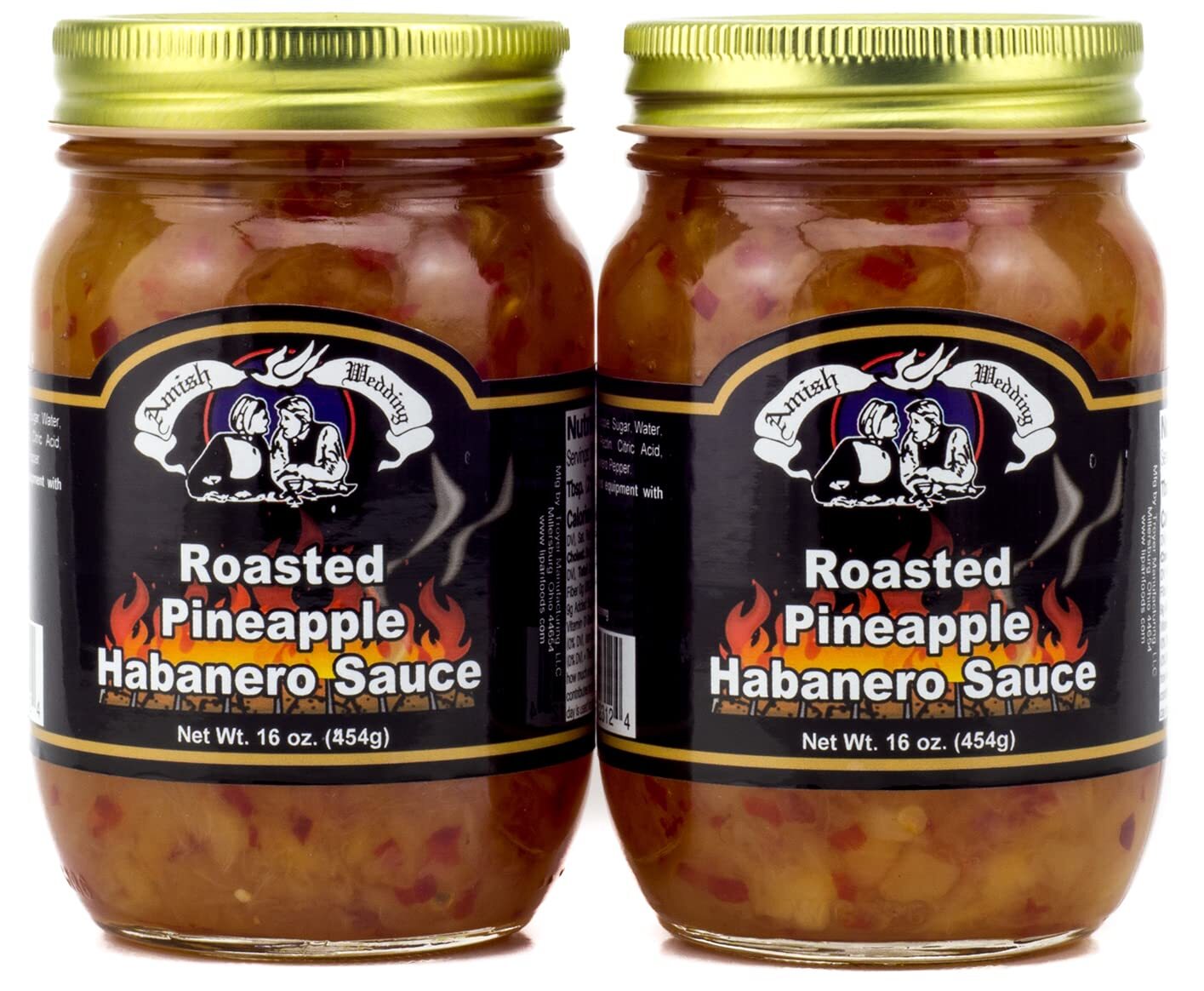 Roasted Pineapple Habanero Sauce Pack of 2 Sweet Spicy Flavor 32 oz