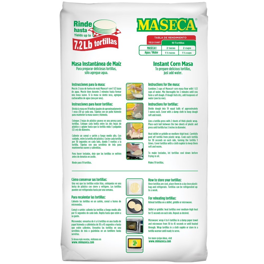 (4 pack) Maseca Gluten Free Instant Corn Masa Flour 4 lb