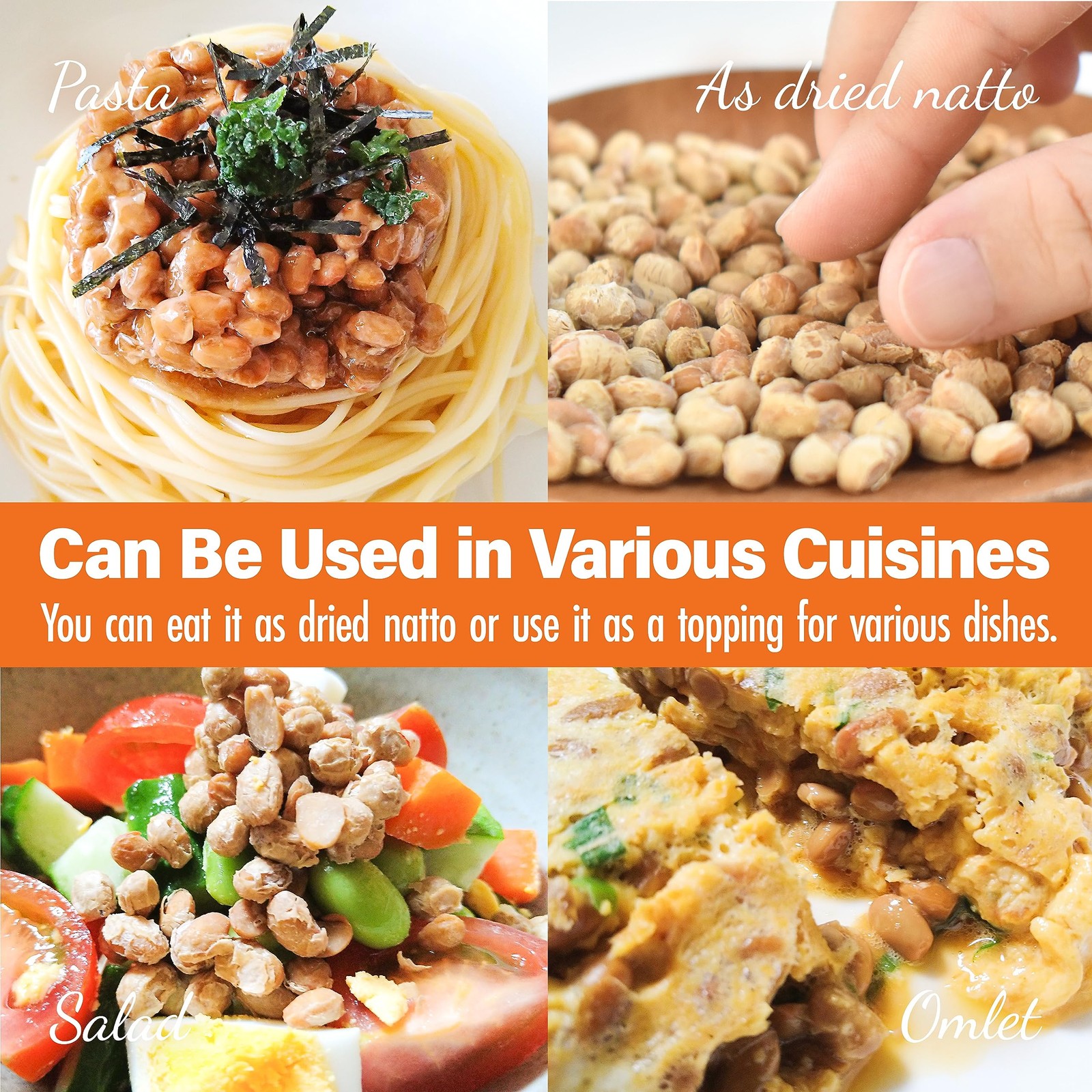 YAMASAN KYOTO UJI Japanese Natto Fermented Soybean, Freeze-Dried Natto Beans