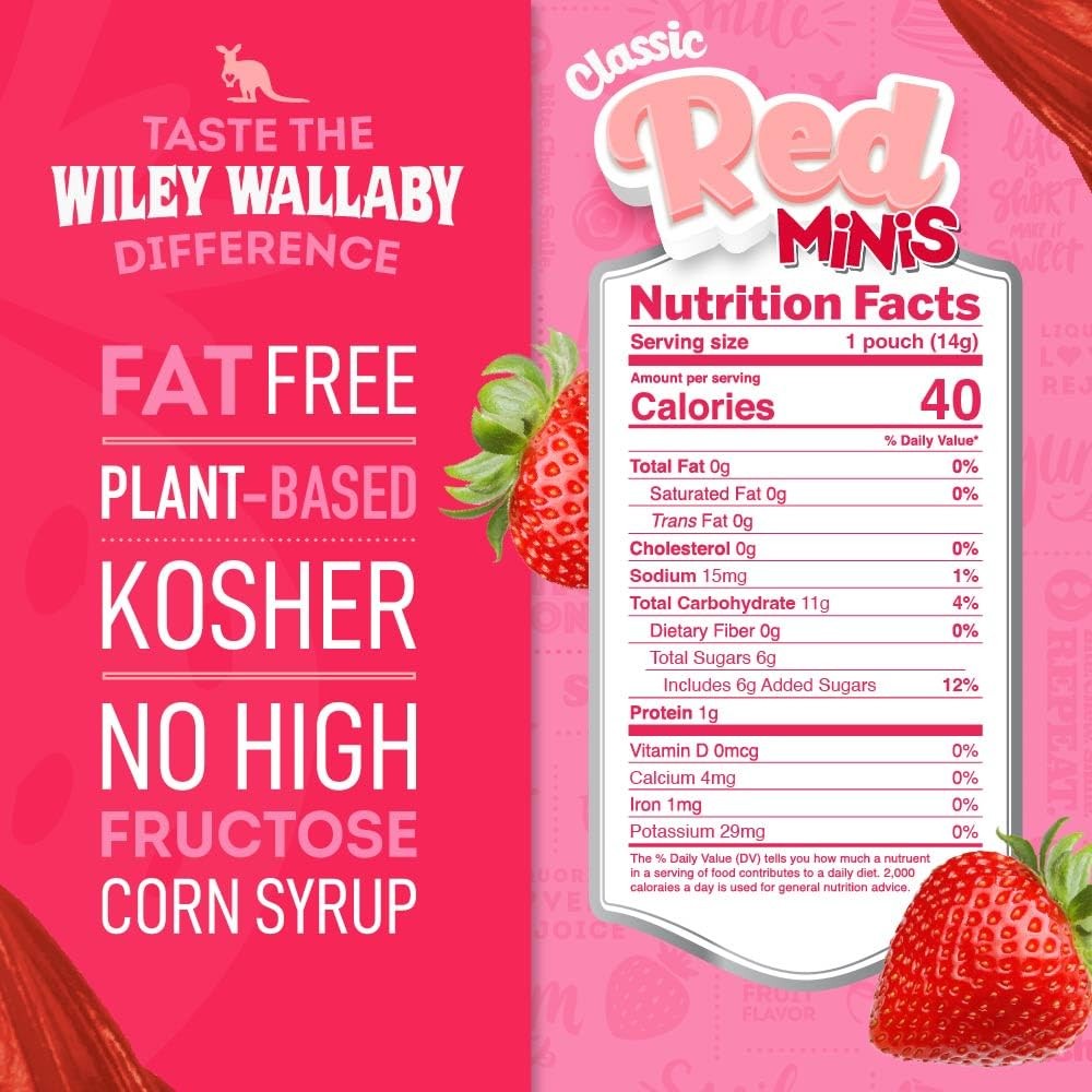 Mini Licorice Bites 0.5 Ounce Strawberry Soft Chewy – Perfect On-the-Go Snack