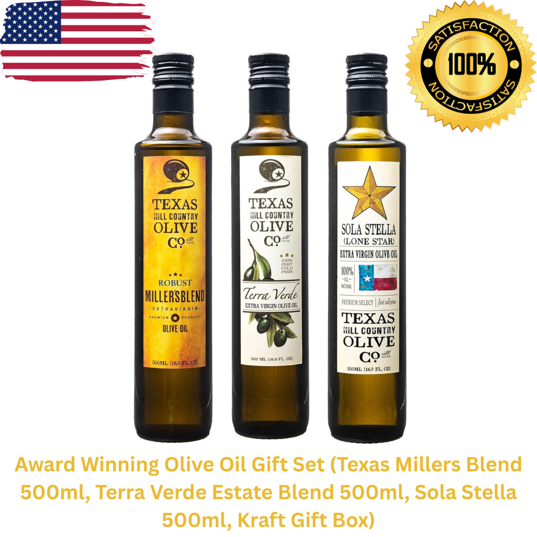 Award Winning Olive Oil Gift Set Texas Millers Blend 500ml, Terra Verde Estat.