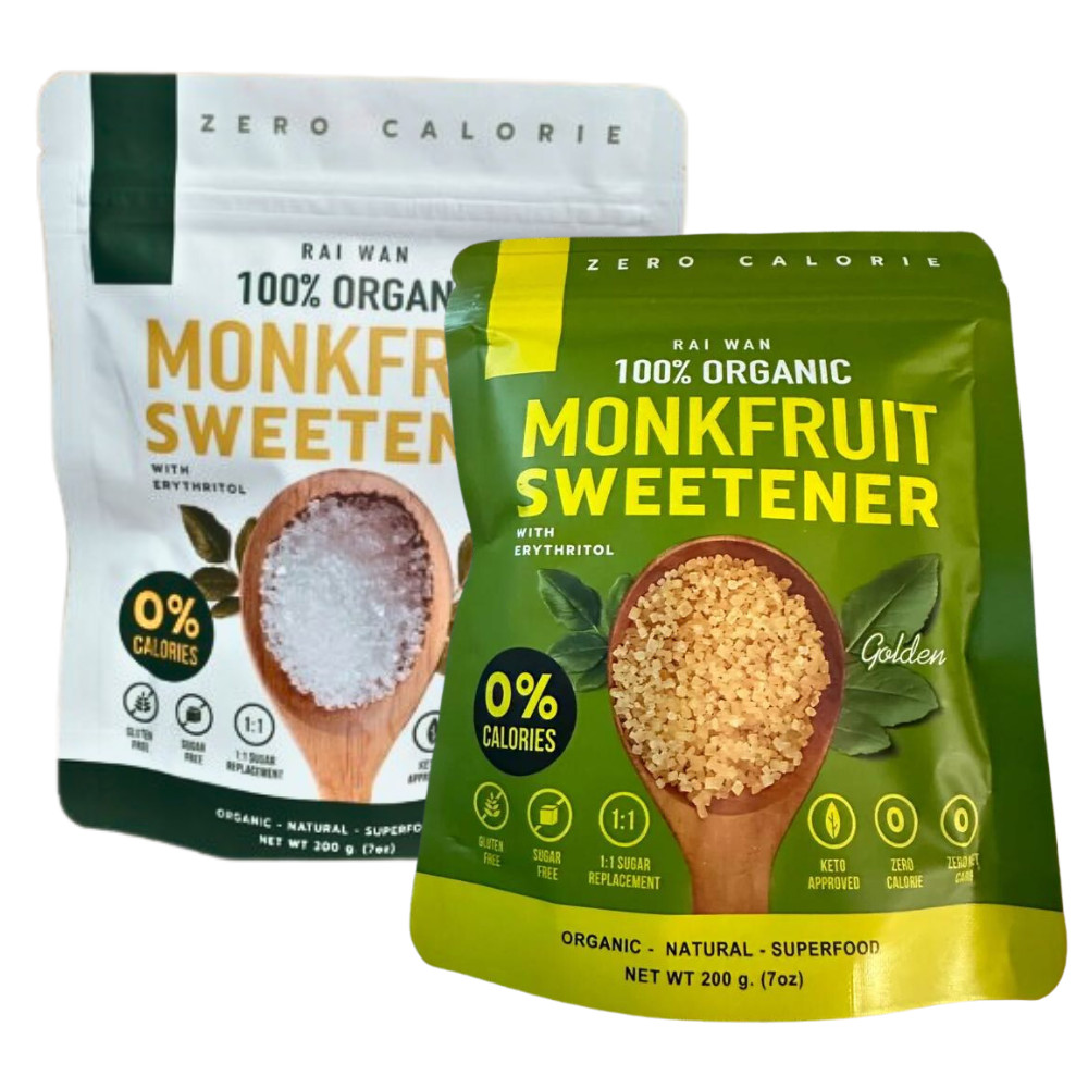 Monk Fruit Extract Sweetener Powder Monkfruit Keto Friendly Zero Calorie Organic