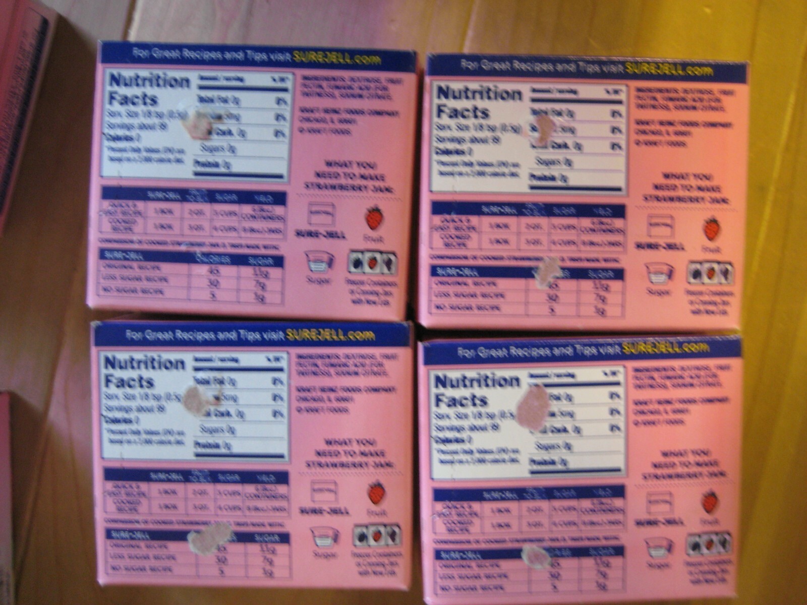 Sure Jell LESS SUGAR Premium Fruit Pectin 1.75 oz Per Box Lot of 24 Exp 2027