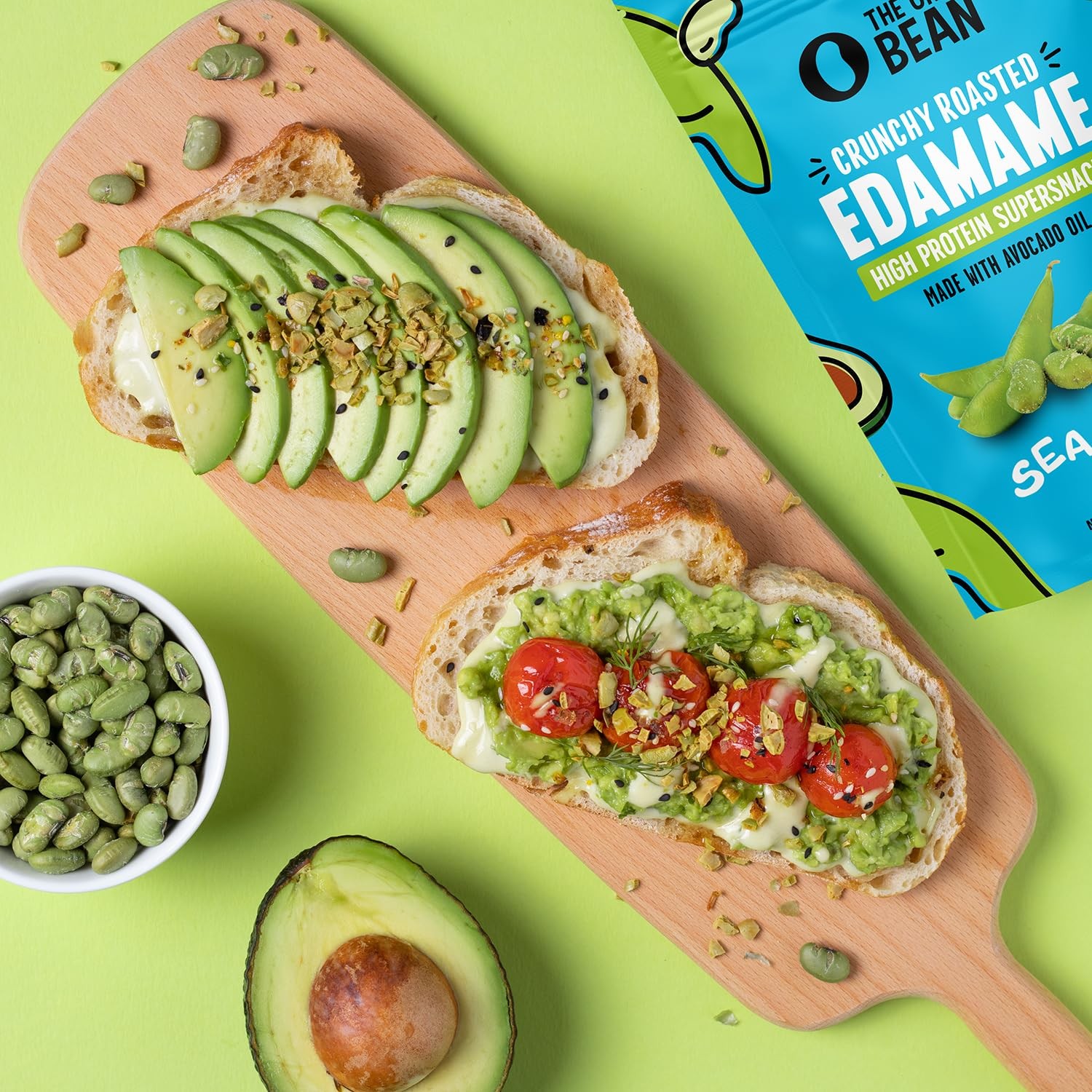 The Only Bean Crunchy Roasted Edamame Beans Sea Salt Keto Snacks 2g Net Hi…
