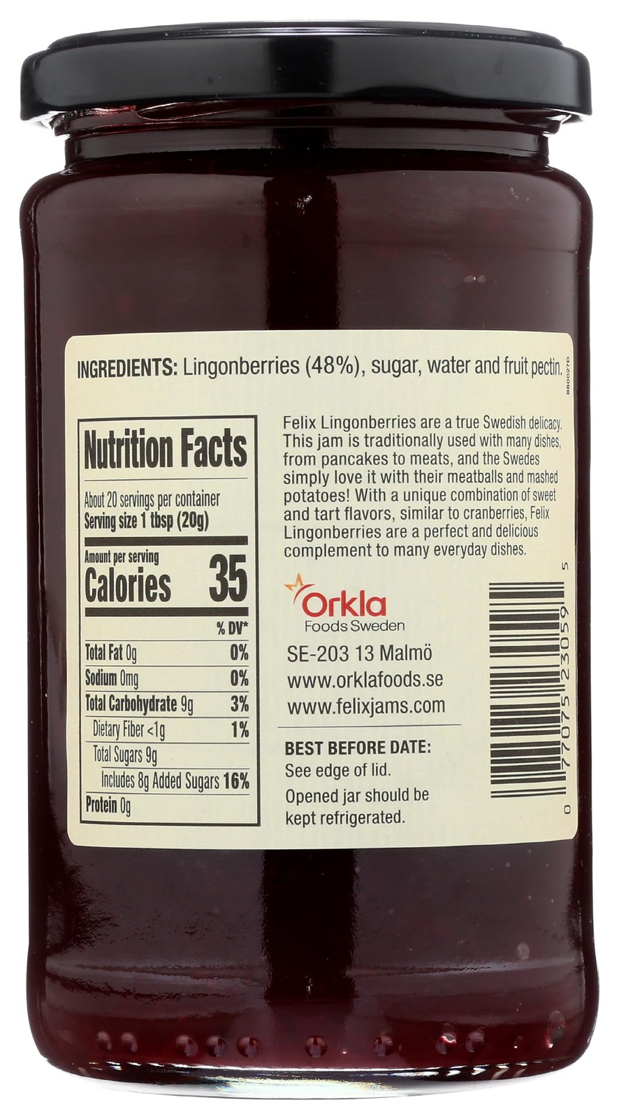Felix Lingonberries, 14.5 Oz Ounce (Pack of 1), No Color
