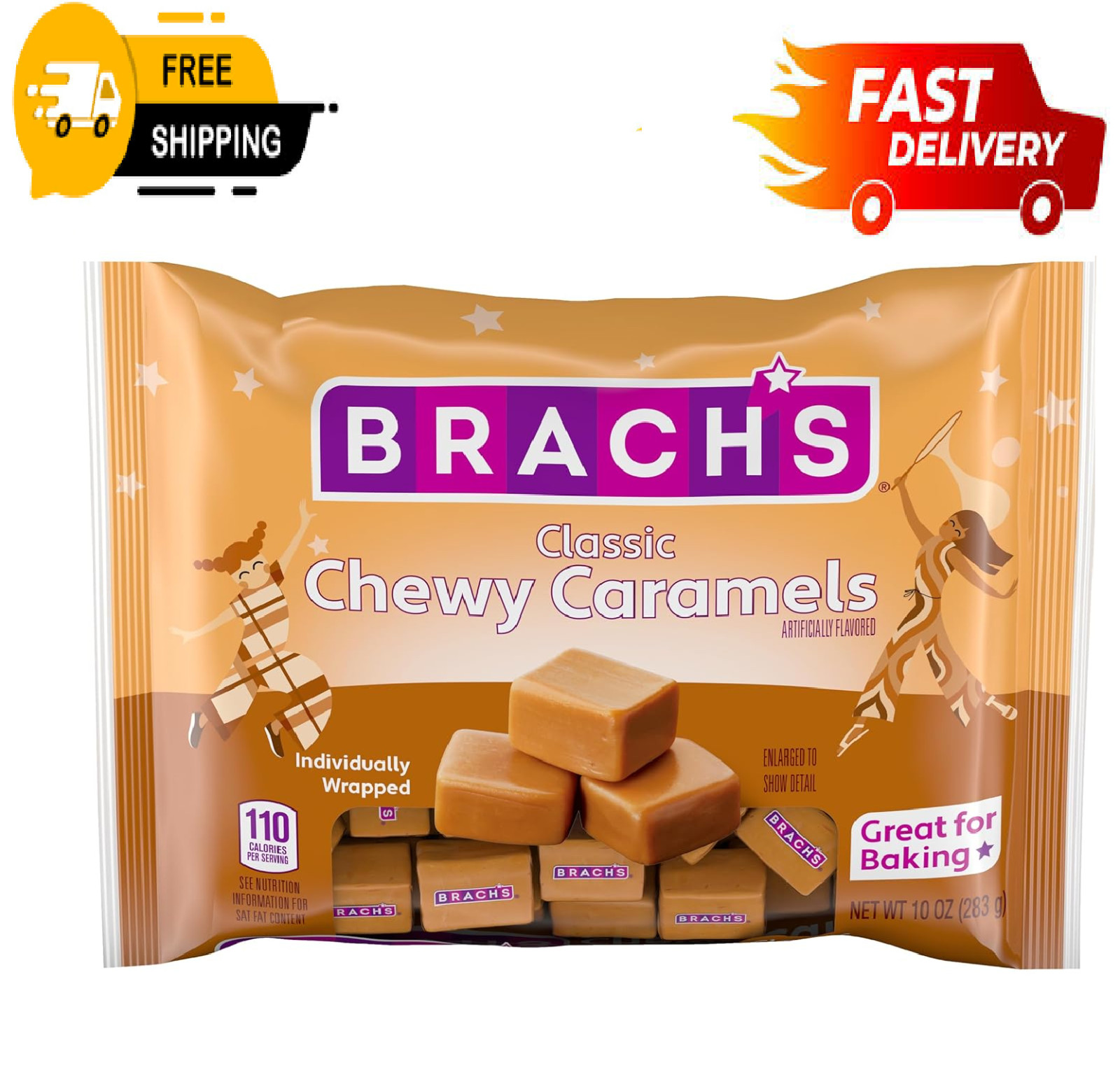 Brach’s Classic Chewy Caramels, Baking Caramels,10 Ounce Bag