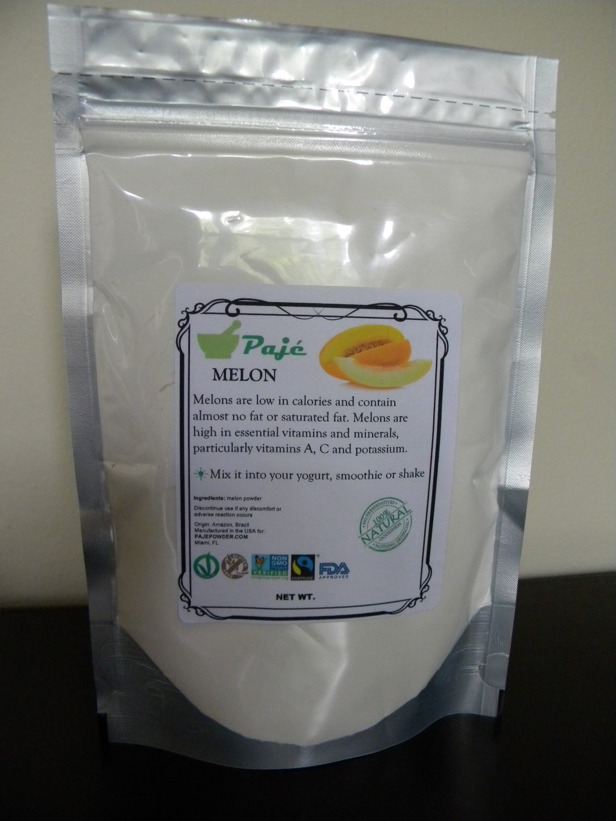 Melon fruit powder 8oz 1/2lb PAJE – vitamins A, C, BEAUTY and minerals PAJE